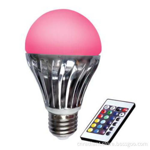E27 RGB LED Bulb,LED lamp,Remote control, 5W, Colour Changing, CE